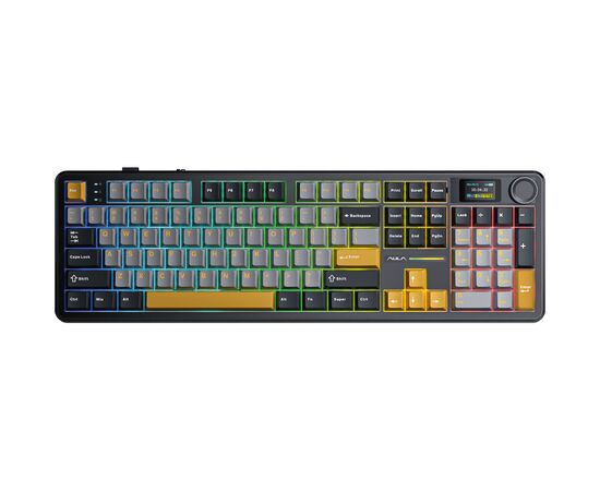 Клавиатура Aula F108 Pro Wireless/Bluetooth UA Black/Blue (6978080501295)