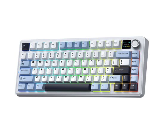 Клавиатура Aula F75 MAX Wireless/Bluetooth UA White/Blue (6978080501158), изображение 4