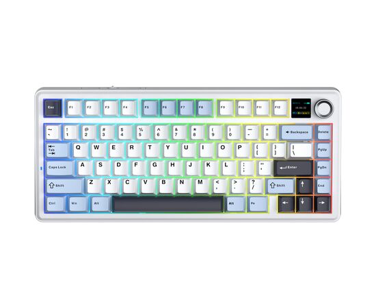 Клавиатура Aula F75 MAX Wireless/Bluetooth UA White/Blue (6978080501158)