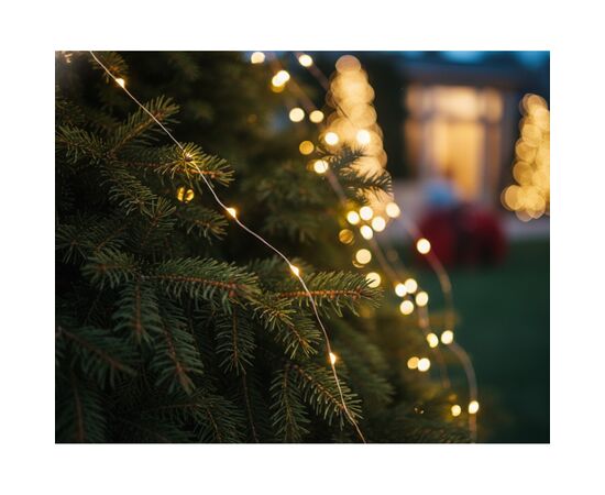 Гирлянда Chomik Оберемок струн 200 LED 10х2 м, теплий білий, IP44, від мережі (5900779901780), изображение 3