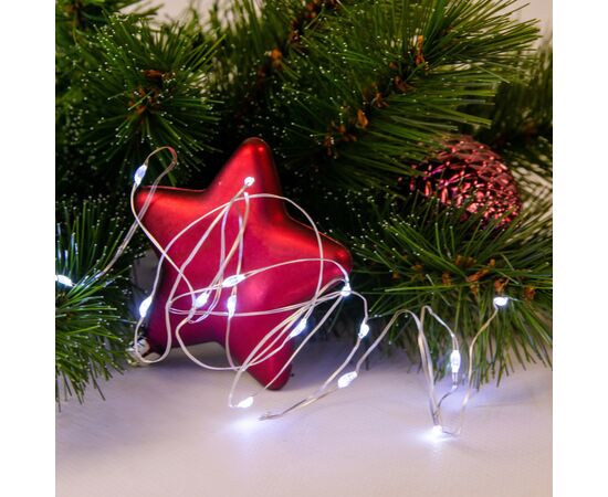 Гирлянда Chomik Оберемок струн 200 LED 10х2 м, холодний білий, IP44, від мережі (5900779901797), изображение 4