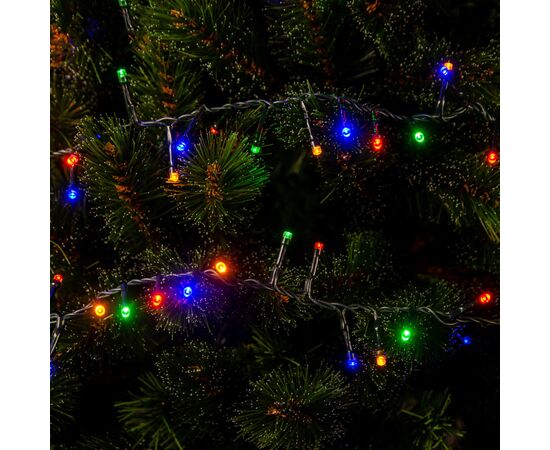 Гирлянда Chomik 200 LED 10 м, мультиколор, ефект блиску, IP44, від мережі (5900779879492), изображение 2