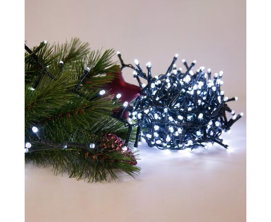 Гирлянда Chomik 200 LED 10 м, холодний білий, ефект блиску, IP44, від мережі (5900779879485), изображение 2