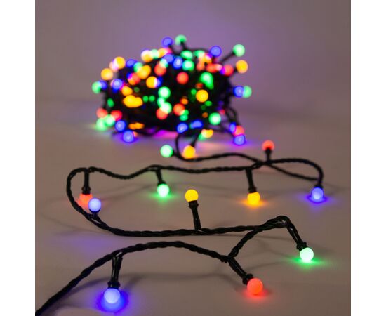 Гирлянда Chomik Кульки-змійка 200 LED 16 м, мультиколор, IP44, від мережі (5900779880160), изображение 4