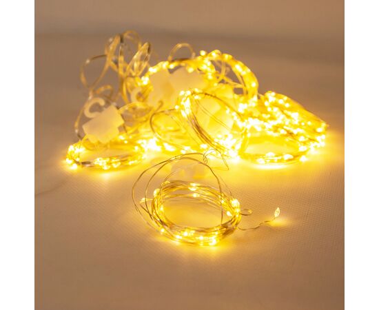 Гирлянда Chomik Штора" 150 LED теплий білий, 3x1,5 м, USB, з пультом, IP20, від мережі (5900779898479), изображение 4