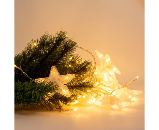 Гирлянда Chomik Штора зірки 136 LED теплий білий, 3 м, від мережі (5900779880030), изображение 2