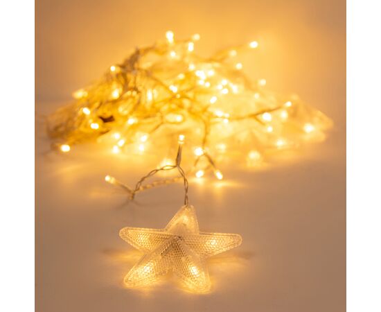 Гирлянда Chomik Штора зірки 136 LED теплий білий, 3 м, від мережі (5900779880030), изображение 3