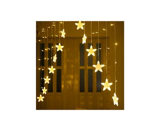 Гирлянда Chomik Штора зірки 136 LED теплий білий, 3 м, від мережі (5900779880030), изображение 5