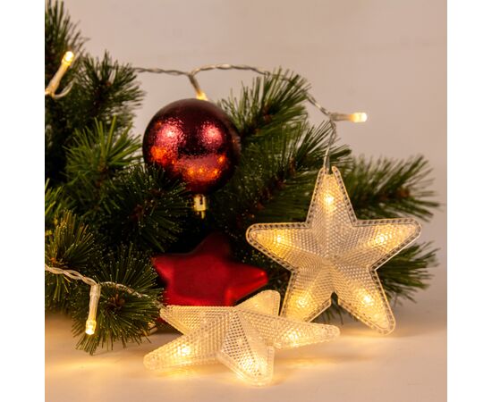 Гирлянда Chomik Штора зірки 136 LED теплий білий, 3 м, від мережі (5900779880030), изображение 6