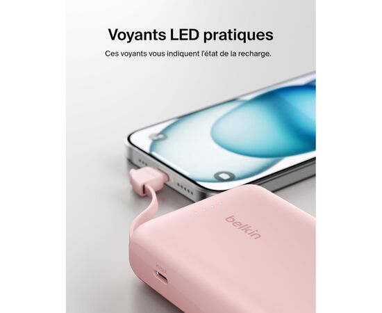 Батарея універсальна Belkin 10000mAh, 20W, USB-C, Pink (BPB021HQPK), зображення 6