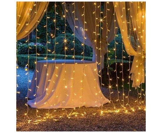 Гірлянда ColorWay Штора завіса 3 x 3 м 300 LED USB теплий колір (CW-GW-300L33U), зображення 10
