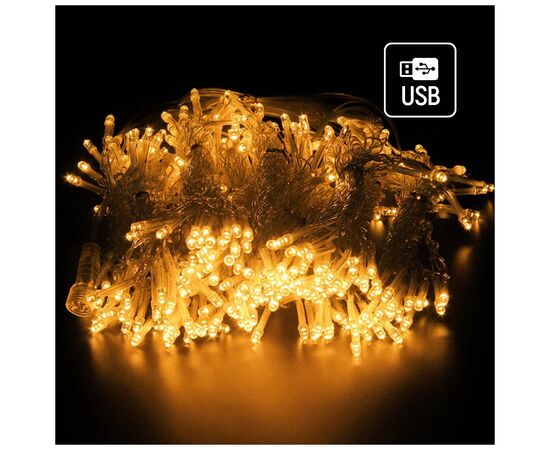 Гірлянда ColorWay Штора завіса 3 x 3 м 300 LED USB теплий колір (CW-GW-300L33U), зображення 4