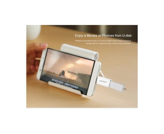Переходник OTG USB 3.0 AF to USB-C US173 White UGREEN (30155), изображение 6