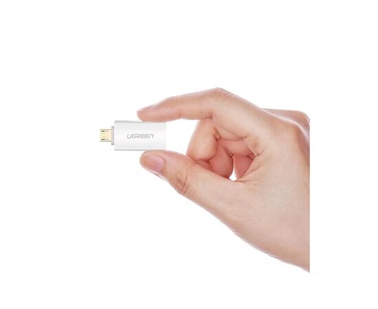 Переходник OTG USB 2.0 AF to Micro 5P US195 white UGREEN (30529), изображение 5