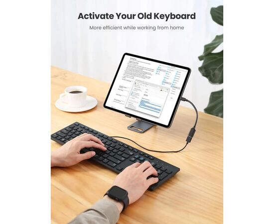 Перехідник OTG USB 3.0 AF to USB-C US154 black Ugreen (30701), зображення 4