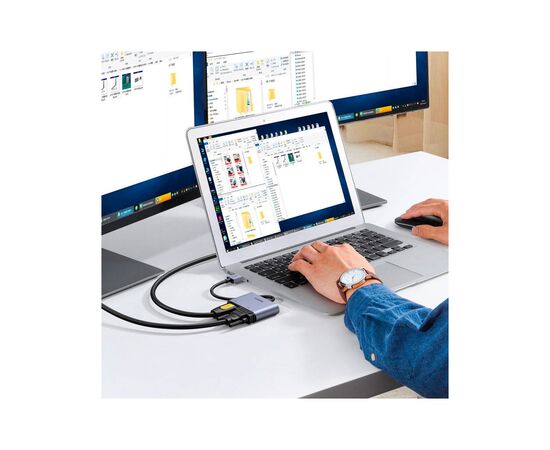 Переходник USB 3.0 to HDMI + VGA CM449 gray UGREEN (20518), изображение 8