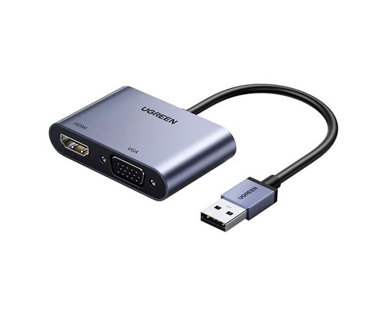 Переходник USB 3.0 to HDMI + VGA CM449 gray UGREEN (20518)