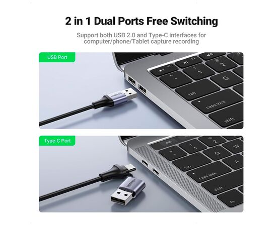 Переходник USB/USB-C to HDMI 4K/60Hz UGREEN (40189), изображение 3