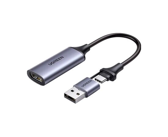 Переходник USB/USB-C to HDMI 4K/60Hz UGREEN (40189)