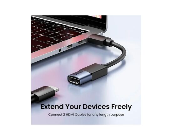 Переходник HDMI F to HDMI F 8K black UGREEN (90592), изображение 3