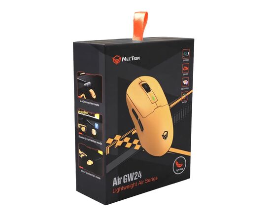 Мишка Meetion GW24 Bluetooth/Wireless/USB Yellow (MT-GW24-Y), зображення 3