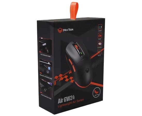 Мишка Meetion GW24 Bluetooth/Wireless/USB Black (MT-GW24-A), зображення 3