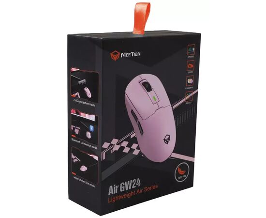 Мишка Meetion GW24 Bluetooth/Wireless/USB Pink (MT-GW24-P), зображення 3