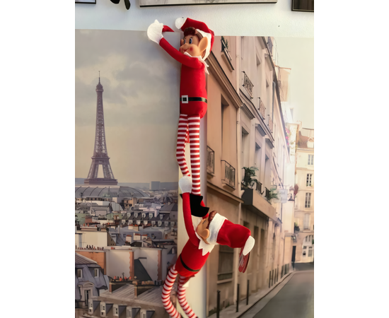 Новогодняя мягкая игрушка Эльф-проказник 30 см, изображение 9