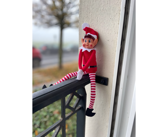 Новогодняя мягкая игрушка Эльф-проказник 30 см, изображение 12