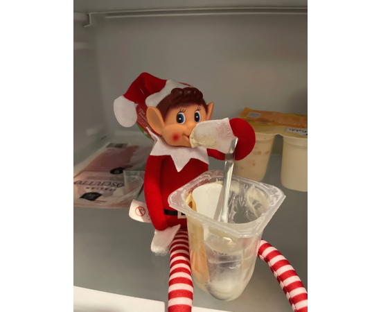 Новогодняя мягкая игрушка Эльф-проказник 30 см, изображение 2