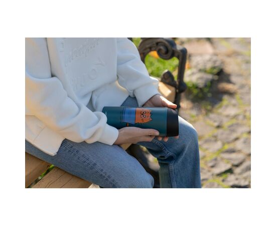 Термочашка Ardesto Coffee Тime Red Cat 450 мл Синя (AR2645CG), изображение 2