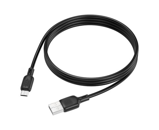 Дата кабель USB 2.0 AM to USB-C 1.0m 60W silicone black BOROFONE (6941991115455)