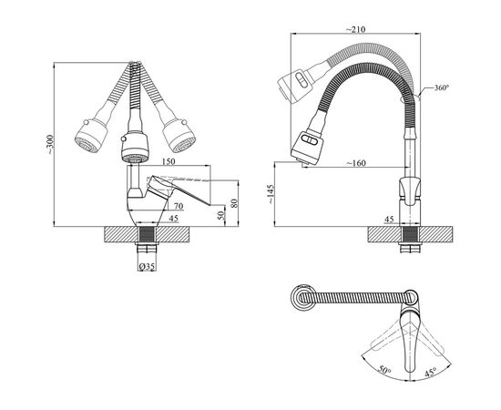 Смеситель Agua Sevilla-C039 (CV022345), изображение 6