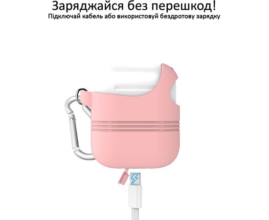 Кейс для навушників Promate VeilCase для Apple AirPods Pink (veilcase.pink), зображення 5