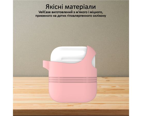 Кейс для навушників Promate VeilCase для Apple AirPods Pink (veilcase.pink), зображення 6