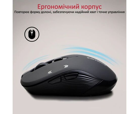 Мышка Promate Slider Wireless Black (slider.black), изображение 2