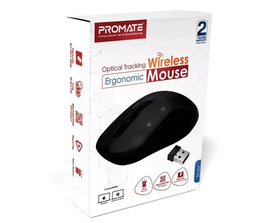 Мышка Promate Slider Wireless Black (slider.black), изображение 6