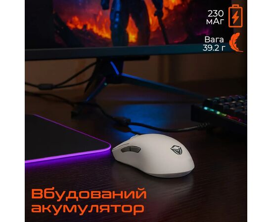 Мишка Meetion GW40 Bluetooth/Wireless/USB White (MT-GW40-B), зображення 6