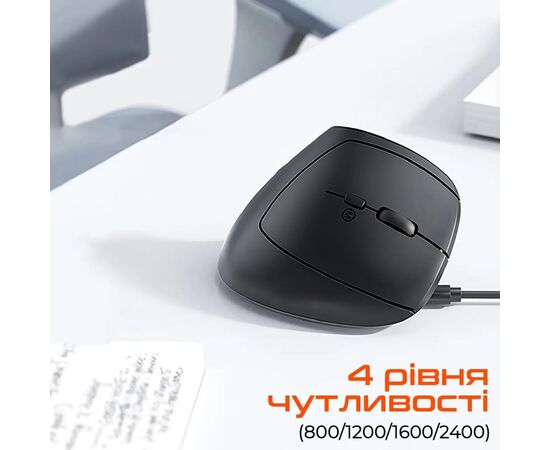 Мишка Meetion BTM008 Wireless/Bluetooth Black (MT-BTM008-A), зображення 4