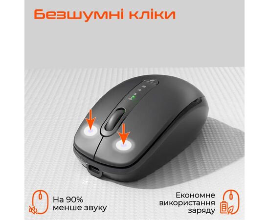 Мишка Meetion BTM100R Wireless/Bluetooth Black (MT-BTM100R-A), зображення 2