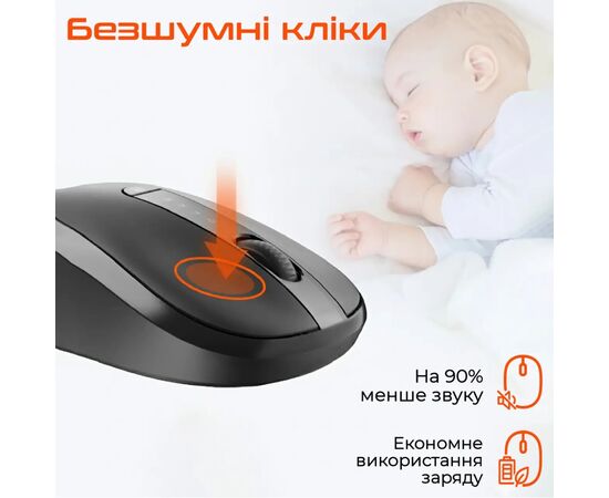 Мишка Meetion BTM185 Bluetooth/Wireless Black (MT-BTM185-A), зображення 2