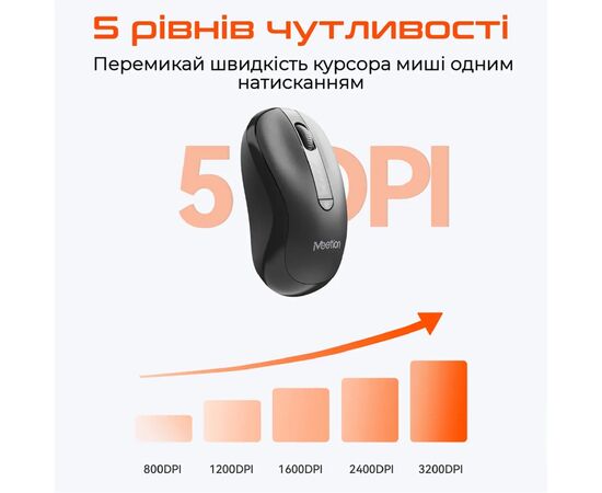 Мишка Meetion BTM185 Bluetooth/Wireless Black (MT-BTM185-A), зображення 4