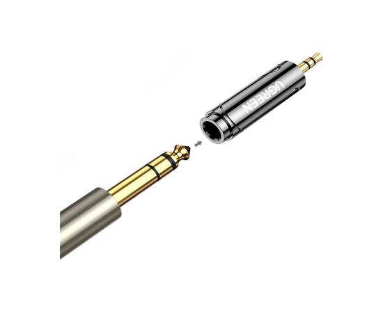 Перехідник 3.5mm M to 6.35mm F AV168 black UGREEN (60711), зображення 3