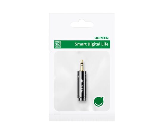 Перехідник 3.5mm M to 6.35mm F AV168 black UGREEN (60711), зображення 4