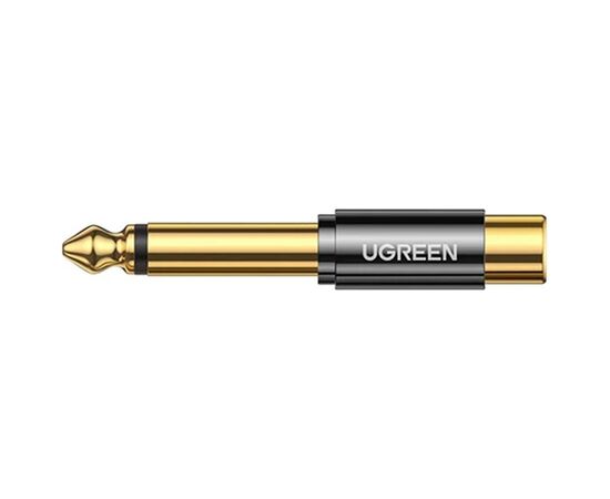 Переходник 6.35mm M to RCA F AV169 black UGREEN (80731), изображение 2