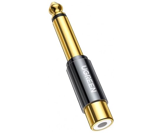 Переходник 6.35mm M to RCA F AV169 black UGREEN (80731)