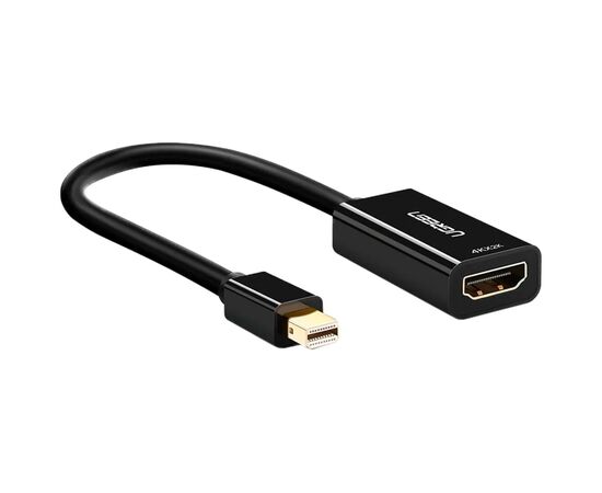 Переходник Mini DisplayPort M to HDMI F 4K 30Hz black UGREEN (40360), изображение 2