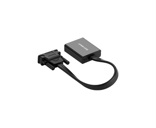 Переходник DVI 24+1 M to VGA F active black UGREEN (40259), изображение 2