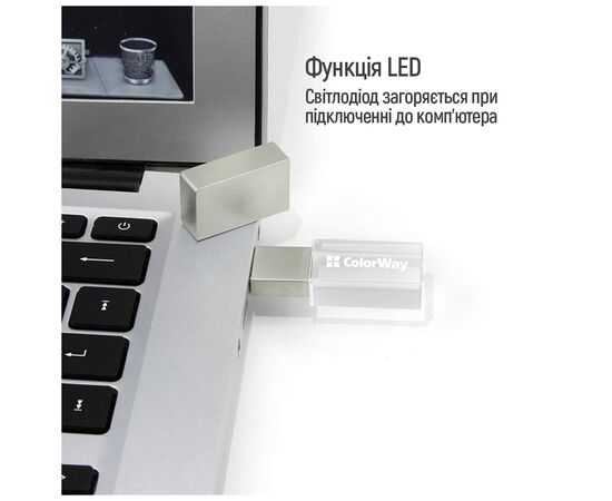 USB флеш накопичувач ColorWay 32GB 3.0 Transparent (CW-USBCL32), зображення 11