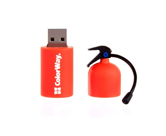 USB флеш накопичувач ColorWay Fire 64 GB USB 3.0 Red (CW-USBFE64), зображення 2